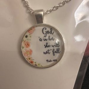 Christian Glass Pendant Necklace